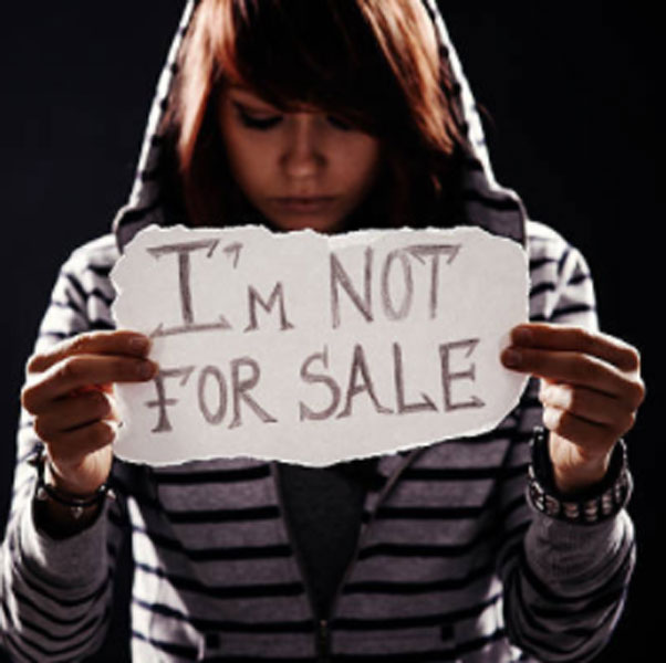 girl with im not for sale sign